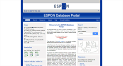 Desktop Screenshot of database.espon.eu