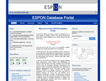 Tablet Screenshot of database.espon.eu